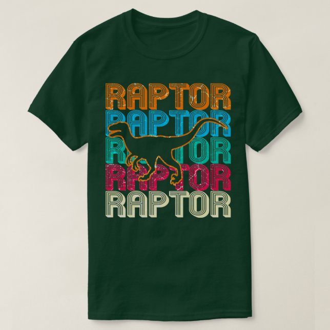 Camiseta Raptor Velociraptor Dino Dinosaur (Frente do Design)