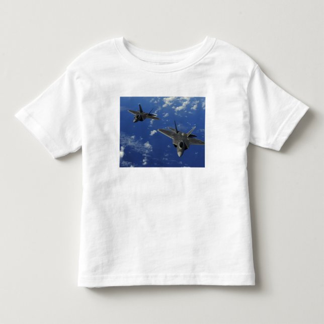 Camiseta RAPTORES F-22 da Força Aérea dos EUA em voo perto  (Frente)