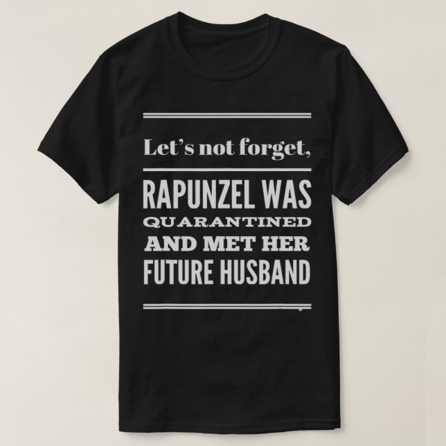 Camiseta Rapunzel em quarentena (Frente do Design)