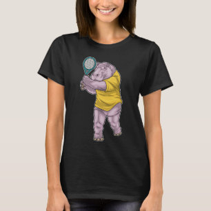 Camiseta Raquete de Ténis Hipopótamo