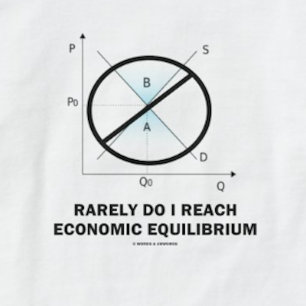 Camiseta Raramente Chego Ao Equilíbrio Econômico (Economia)