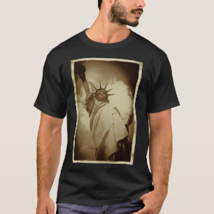 Camiseta Raras Estátua Vintage da Imagem da Liberdade