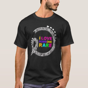 Camiseta Raras Sensibilização Eu Amo Alguém Rara Zebra