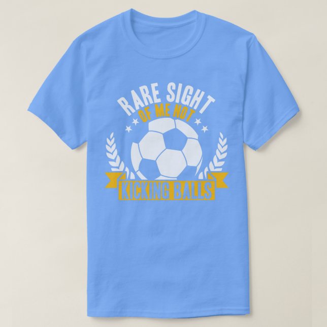 Camiseta Raras Visão De Mim Não Chutar Bolas (Frente do Design)