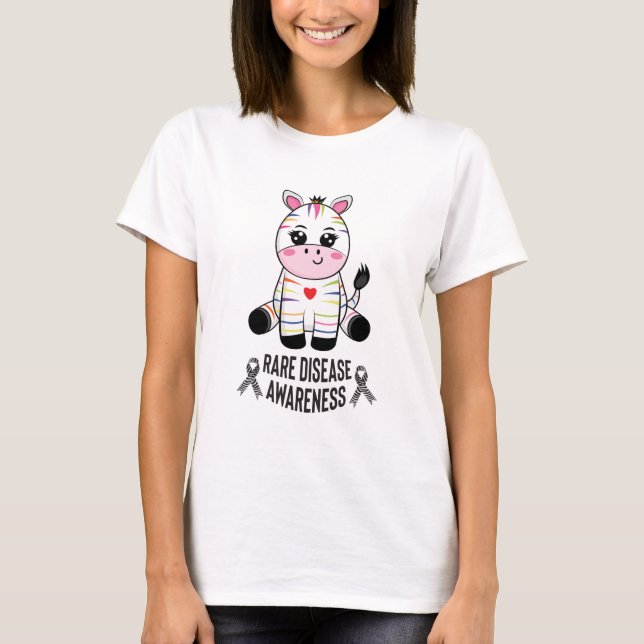 Camiseta Rare Disease Awareness Zebra (Frente)