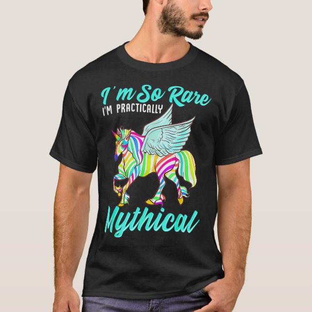 Camiseta Rare Disease Zebra Unicorn Zebra Ribbon  (Frente)