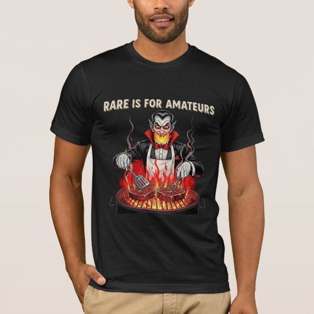 Camiseta Raro é Para Amadores Chef de Churrasco Vampiro (Frente)