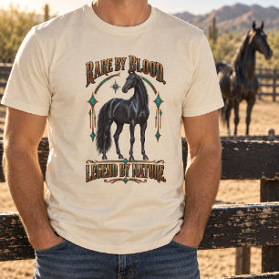 Camiseta Raro por Sangue Lenda por Natureza Preto Akhal-Tek
