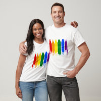 Rascunho artístico pintado Rainbow Orgulho gay Par