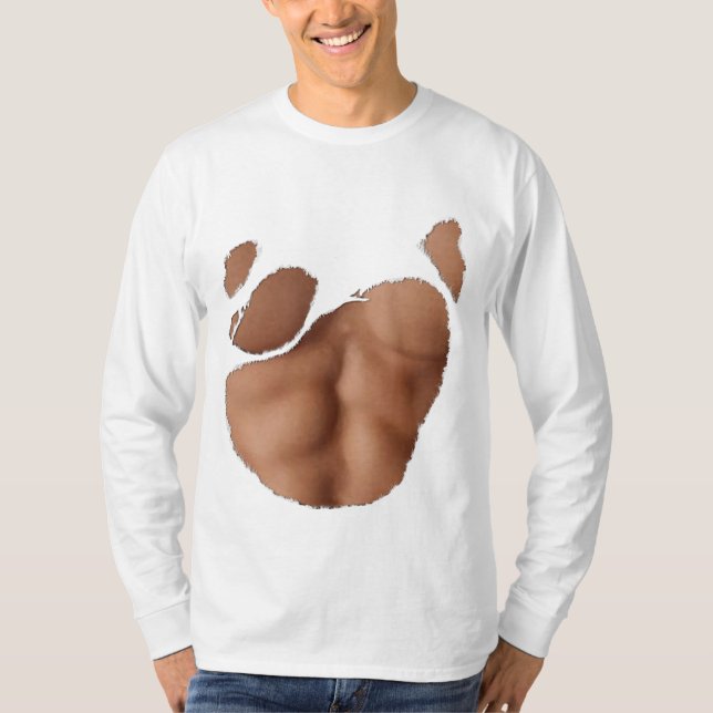 Camiseta Rasgada Com Abdômen Falso (Pele Morena) (Frente)