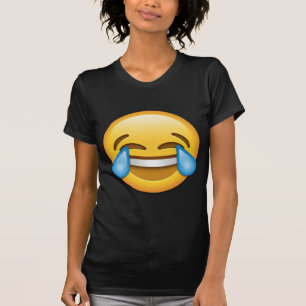 Camiseta Rasgos do emoji da alegria engraçados