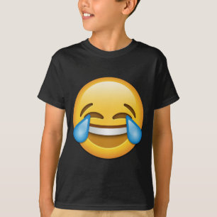 Camiseta Rasgos do emoji da alegria engraçados