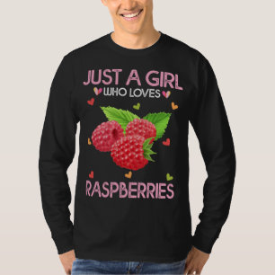 Camiseta Raspberry Fruta Lover Apenas Uma Menina Que Ama Ra