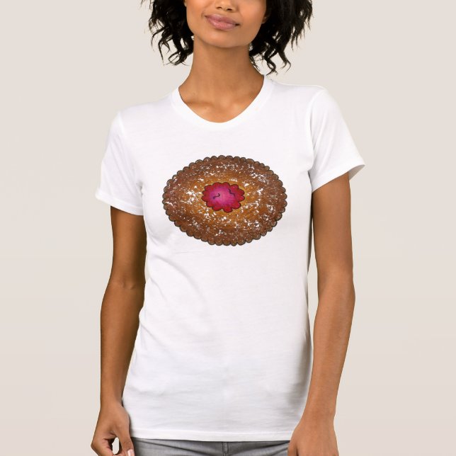 Camiseta Raspberry Linzer Torte Christmas Cookie Tee (Frente)