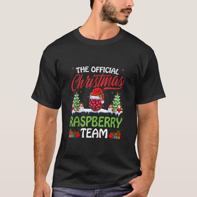Camiseta Raspberry Team Raspberry Vestindo Papais noeis H (Frente)