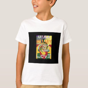 Camiseta Rasta Cores Vermelho Ouro  Verde Arte Hillary Impr