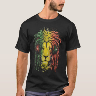 Camiseta Rasta Dreadlock Lion com Fones de ouvido