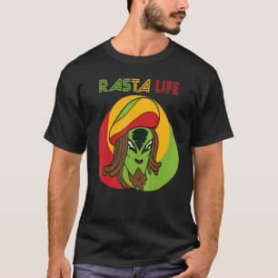 Camiseta Rasta Life Alienígena Jamaica Souvenir Reggae Rast