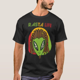 Camiseta Rasta Life Reggae Jamaica Souvenir Alienígena Rast
