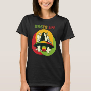 Camiseta Rasta Life Reggae Jamaica Souvenir UFO Rastafarian