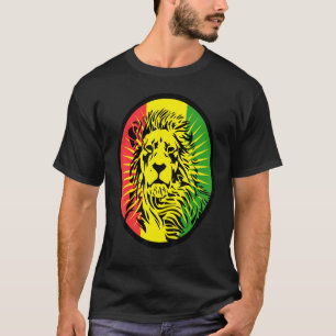 Camiseta Rasta Lion Reggae Dreadlocks Profile Para Rastafar