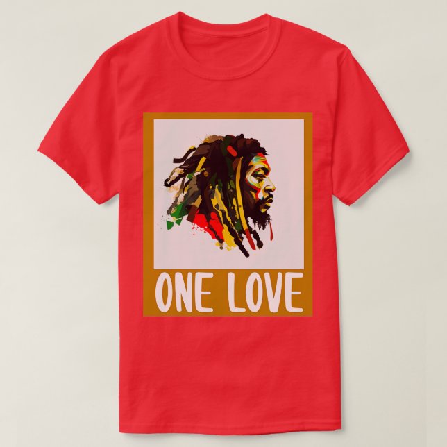 Camiseta Rasta One Love Reggae Rastafari (Frente do Design)