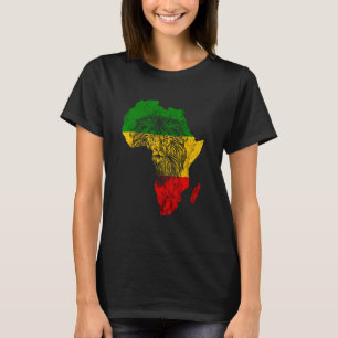 Camiseta Rasta Reggae Africa Map Lion Rastafari Roots Regga