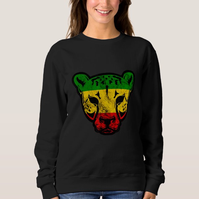 Camiseta Rasta Reggae Ceetah Jamaican Pride Rastafarian Hip (Frente)