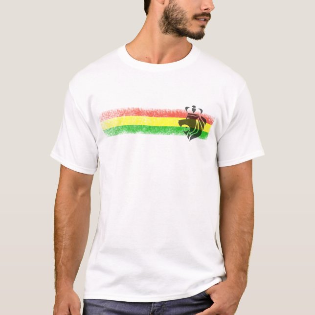 Camiseta Rasta Reggae Crowned Lion (Frente)