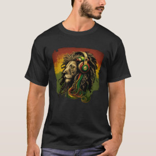 Camiseta Rasta Reggae Leão De Judah Rastafarian Roots Regga