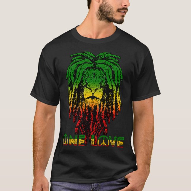 Camiseta Rasta Reggae Leão Etophiano Da Raiz De Judah Rasta (Frente)