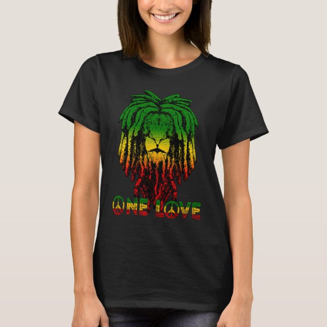 Camiseta Rasta Reggae Leão Etophiano Da Raiz De Judah Rasta (Frente)