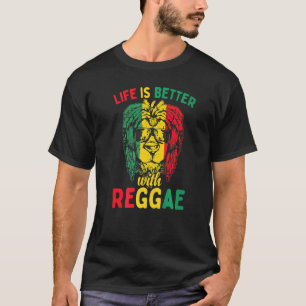 Camiseta Rasta Reggae Lion Sunglass Rastafarian Reggae