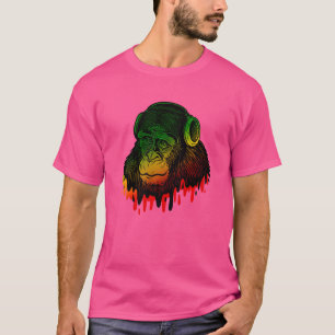 Camiseta Rasta Reggae Mackey Rastafarian Hippie Jamaica Mus