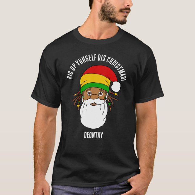 Camiseta Rasta Santa Claus Feliz Natal (Frente)