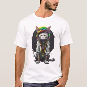 Camiseta Rasta Tech Feline King