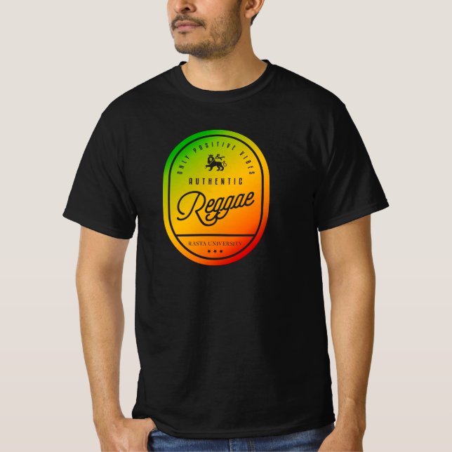 Camiseta Rasta University Authenticated Rasta Colors Reggae (Frente)