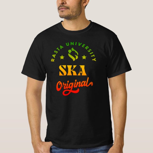 Camiseta Rasta University Ska Original Rasta Reggae (Frente)