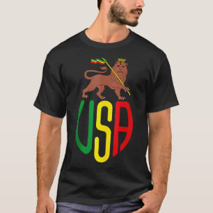 Camiseta Rasta Usa Reggae Music Zion Lion Jamaica Rastafari
