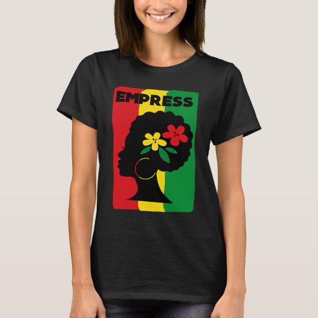 Camiseta Rastafari Empress Jamaica Souvenir Rasta Roots Reg (Frente)