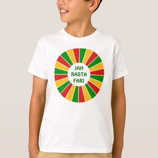 Camiseta RASTAFARI FLAG BOTON RAYS + seu sinal ou texto (Frente)