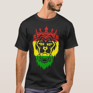 Camiseta Rastafari Lion Head Jamaica Souvenir Rasta Roots R