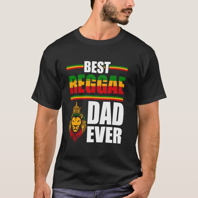 Camiseta Rastafari Pai Musik dia de os pais Rasta Jamaika R (Frente)