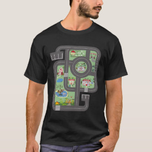Camiseta Rastreamento De Carros De Corrida De Mat Em Pai Co