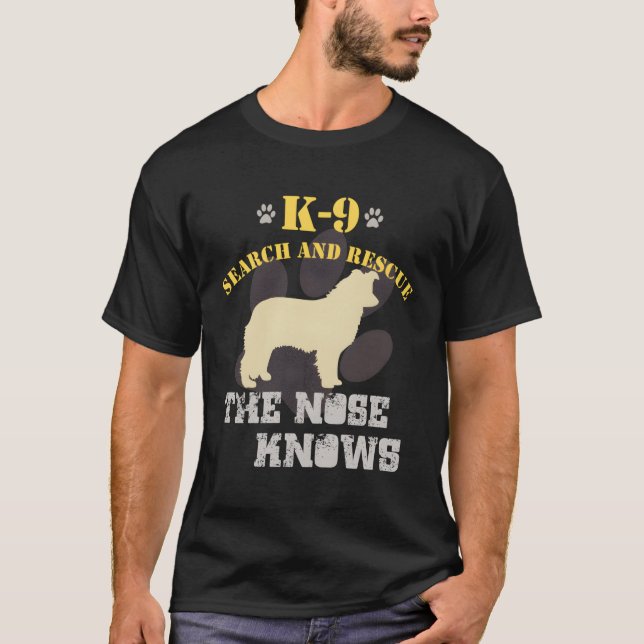Camiseta Rastreamento de Collie de Borda da Equipe de Emerg (Frente)