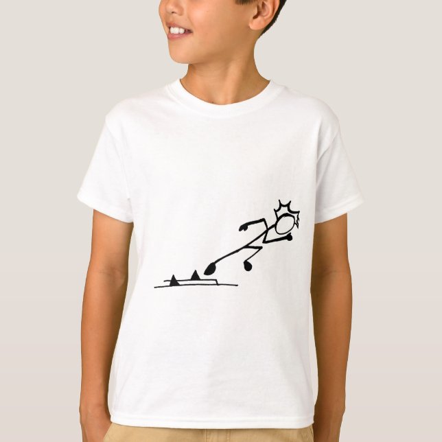 Camiseta Rastreamento e Campo do Sprinter Stickman (Frente)