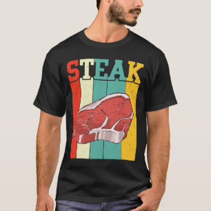 Camiseta Rastreio De Carne Bruta De Bife Com Comida De Carn