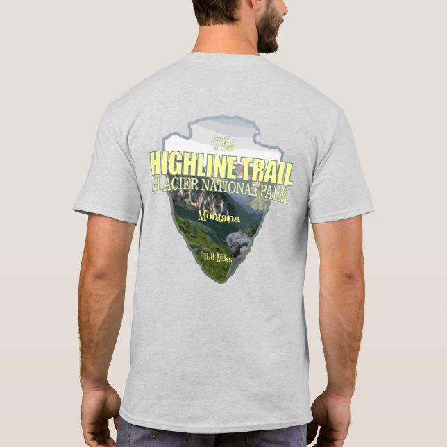 Camiseta Rastreio de Destaque (ponta de seta) (Verso)