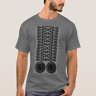 Camiseta Rastreios de pneus e alguns pneus grandes
