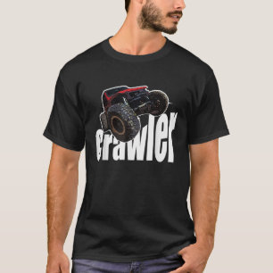 Camiseta rastro ou rastros que rastejam para fora da rocha